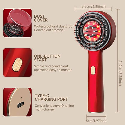 Scalp Massager Brush with Oil Applicator