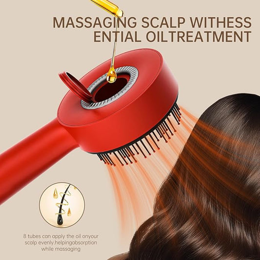 Scalp Massager Brush with Oil Applicator