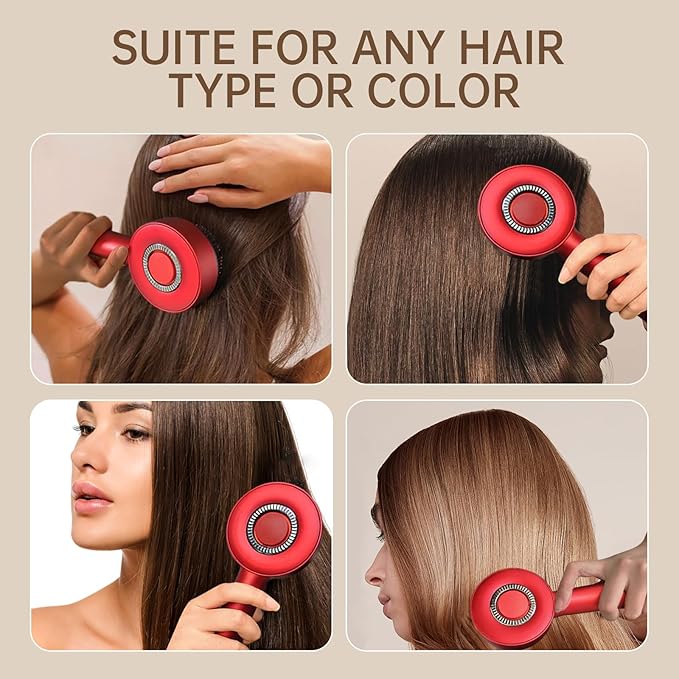 Scalp Massager Brush with Oil Applicator